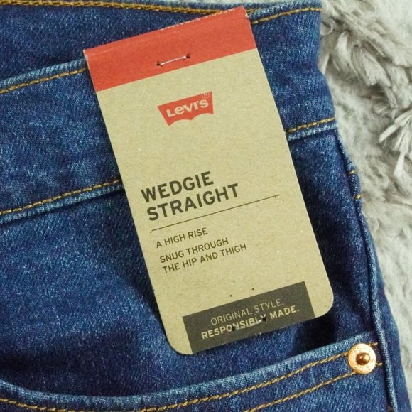 Levis Wedgie Straight Leg Jeans Womens 18 High Rise Button Fly Denim NEW NWT - Picture 5 of 12